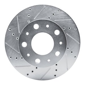 Ram Promaster 2500 Brake Rotor (1) - Front Left - R1 Concepts - Drilled & Slotted - Silver - `14-`25